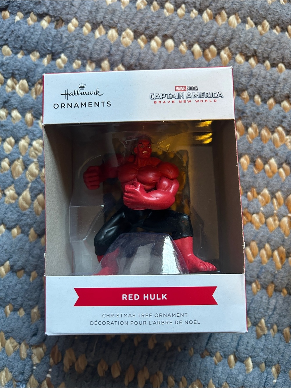 4/$25 Hallmark Red and Black Red Hulk Christmas Ornament